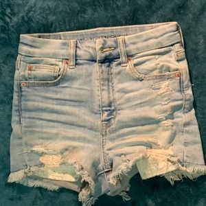 American eagle super stretchy jean shorts